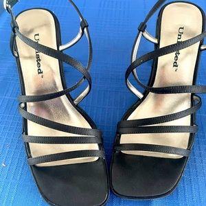 Unlisted dressy black sandal size 6